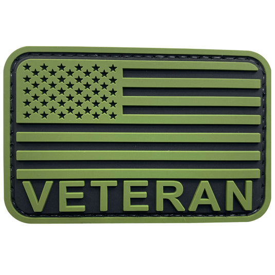 uuKen 3x2 inches US Army Military Veteran American Flag Patch with Hook Fastener Back 2x3 inch for Military Veteran Hat Cap Bag Tactical Vest