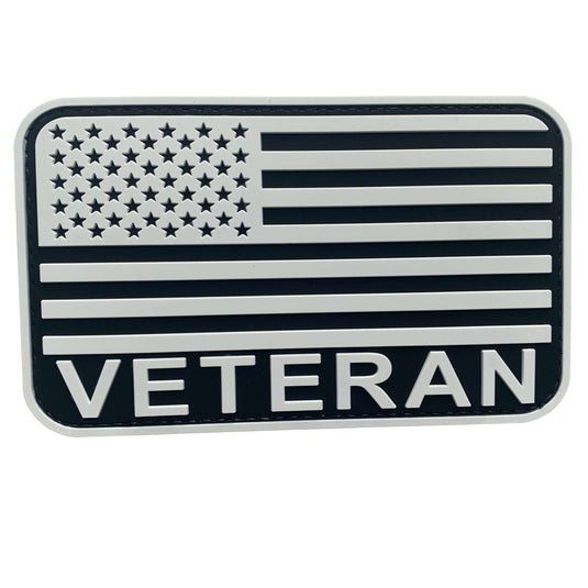 PVC Large 3x5 inch Color Tactical US USA Flag (Hook/Loop) Patch