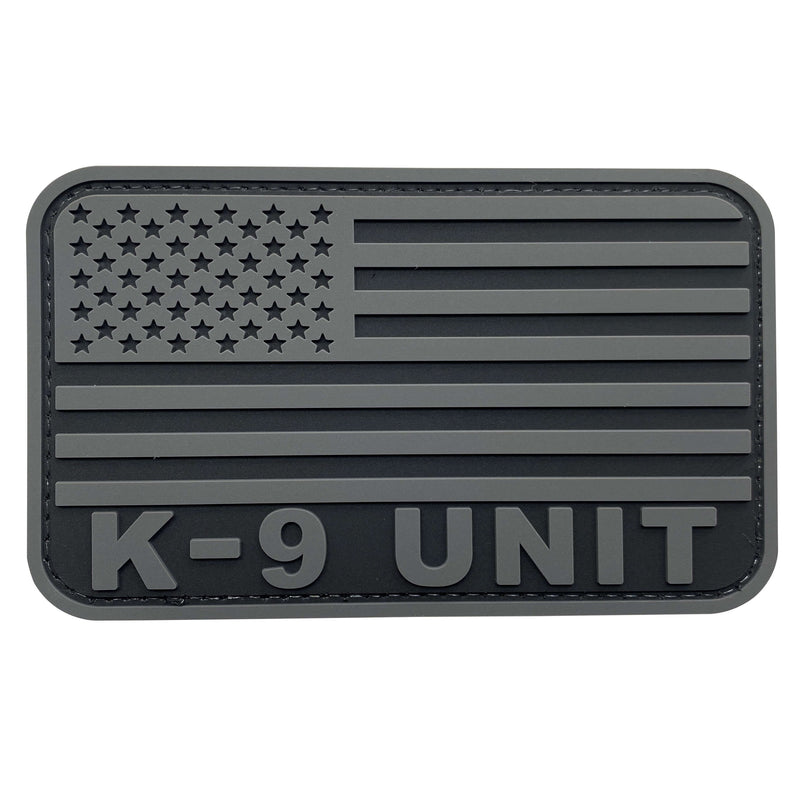 Load image into Gallery viewer, uuKen 5x3 inches Big PVC Rubber Tactical Police Sheriff K9 Unit Officer US American Flag Military Service Dog Morale Patch Hook Back for K9 Tactical Vest Harness Clothing
