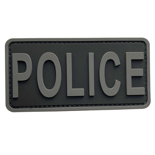 POLICE vest patch 4 x 2 with plastic sew on backing, ASST COLORS