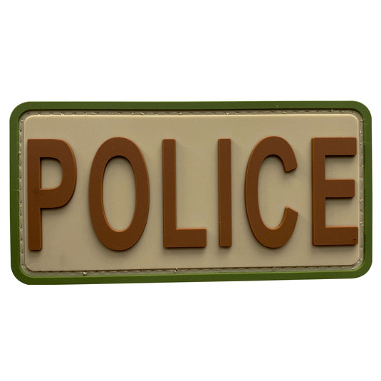 uuKen 4x2 inches Small PVC Police Officer Patches 2x4 inches with Hook