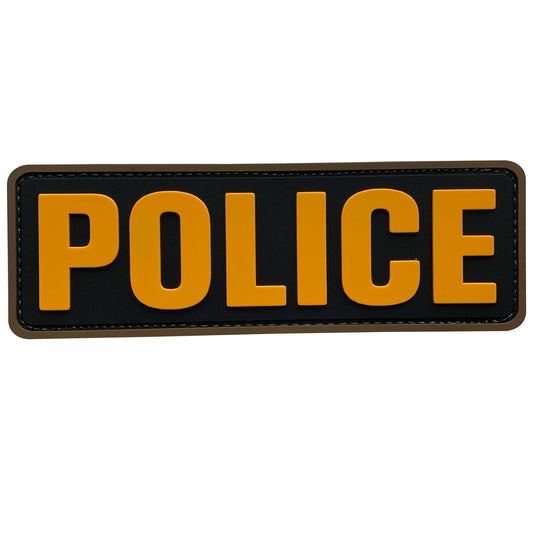uuKen 6x2 inches Military Police Vest Patch PVC Rubber Big 2x6 inch  State City Police Department Officer Patch for Tac Tactical Vest Dog Collar