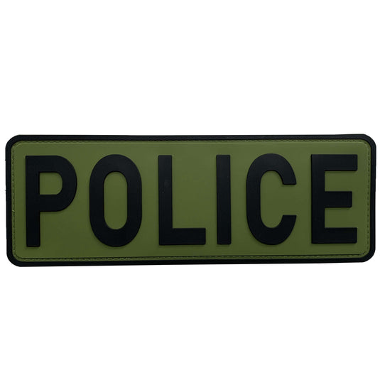 uuKen 8.5x3 inches Large PVC Police Patch 3x8.5 inch Hook Fastener Back for Military Tactical Vest Combat Plate Carrier Law Enforcement Security