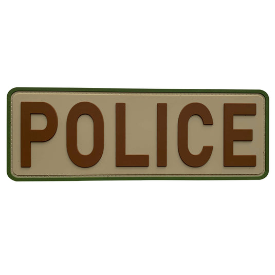 uuKen 8.5x3 inches Large PVC Police Patch 3x8.5 inch Hook Fastener Back for Military Tactical Vest Combat Plate Carrier Law Enforcement Security