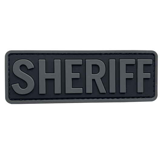SHERIFF, Back Patch, Printed, Reflective, Hook w/Loop, Tactical,  Silver/Midnight, 11x5-1/2 - Hero's Pride