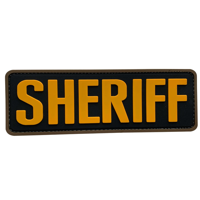 uuKen 6x2 inches Big Sheriff Dept PVC Patch 2x6 inch for Tactical Vest Plate Carrier SWAT Vest Uniforms
