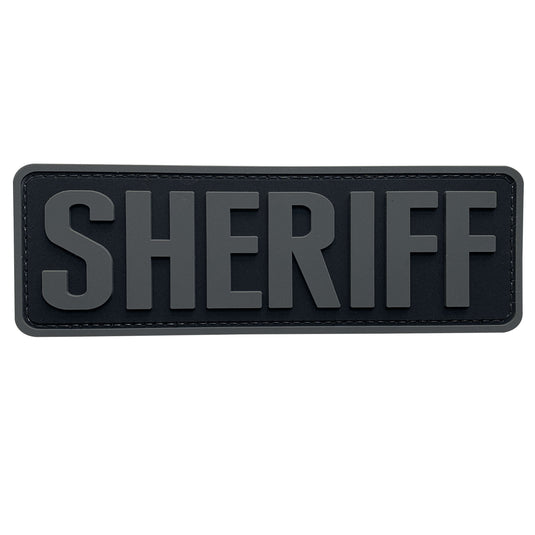 2 Pieces Sheriff Patches with Loop and Hook, Large Size Sheriff Patches for  Tactical Vest, Officer Guard Custom Uniforms Vest(Black)