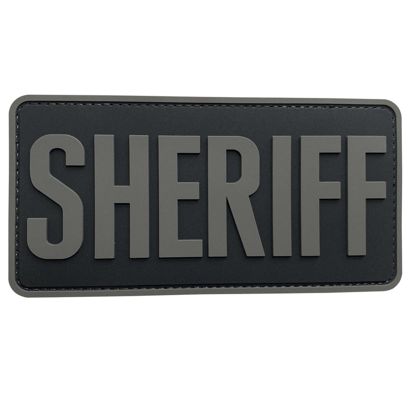 uuKen 6x3 inches Big PVC Rubber Sheriff Department Police Patch 3x6 inch  for Tactical Vest Plate Carrier Airsoft Vest Bags Backpacks