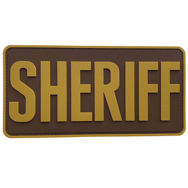 Load image into Gallery viewer, uuKen 8x4 inches Large PVC Sheriff Patch with Hook Back 4x8 inch for Big Tactical Vests Uniforms Clothing
