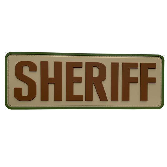 uuKen 8.5x3 inches Large PVC Rubber Sheriff Morale Patch Hook Fastener