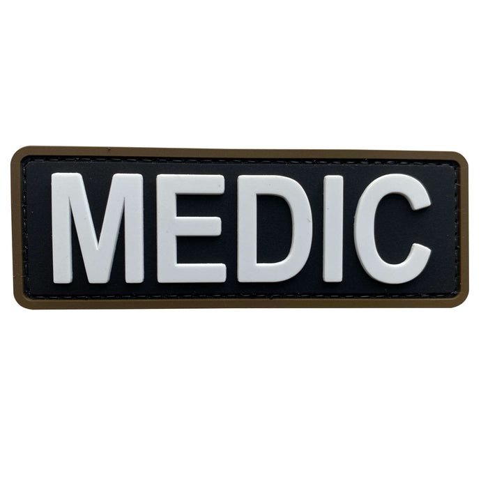 uuKen Small 4x1.4 inches PVC Military Army Combat Tactical EMT EMS First Aid Medic Morale Patch with Hook Back for Vest Clothes Uniforms Bags Backpack Pouch