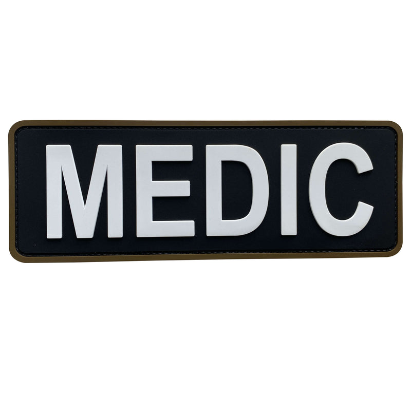 Load image into Gallery viewer, uuKen Large 8.5x3 inches PVC Military Army Combat Tactical EMT EMS First Aid Medic Morale Patch with Hook Back for Vest Clothes Uniforms Bags Backpack Pouch
