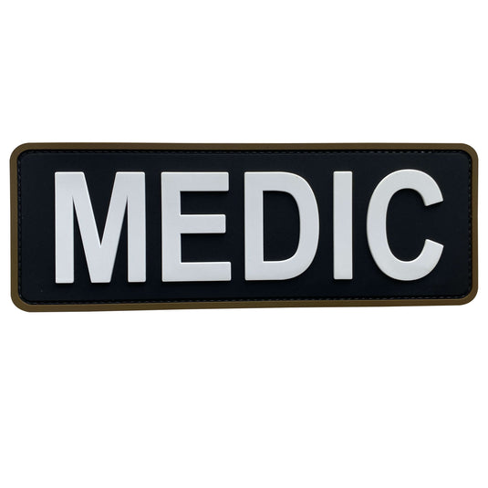 uuKen Large 8.5x3 inches PVC Military Army Combat Tactical EMT EMS First Aid Medic Morale Patch with Hook Back for Vest Clothes Uniforms Bags Backpack Pouch