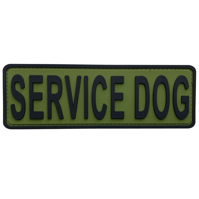Load image into Gallery viewer, uuKen PVC Rubber PTSD Military Tactical K9 Service Dog Morale Patch 6x2 inches Hook Backing for Vest Training Dog  Collar Harness Leash
