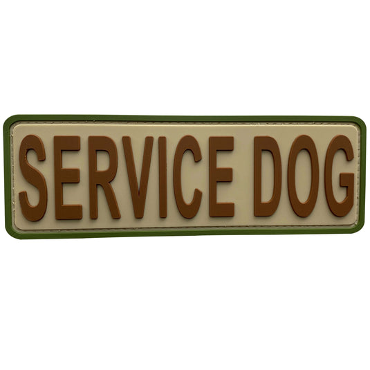 uuKen PVC Rubber PTSD Military Tactical K9 Service Dog Morale Patch 6x2 inches Hook Backing for Vest Training Dog  Collar Harness Leash