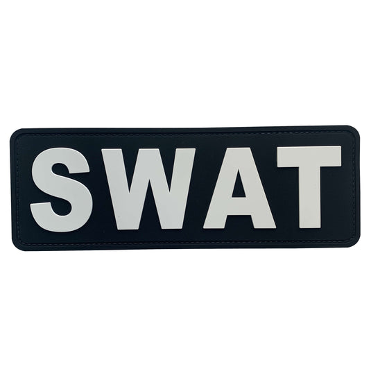 uuKen Black and White PVC Rubber SWAT Team Officer Police Operator Name Morale Patch for Tactical Vest  Clothing Uniform Plate Carrier Bags Backpacks