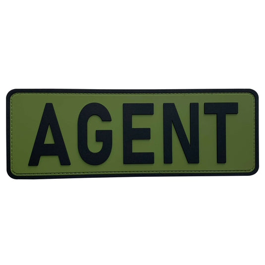 Agent Back Patch uuKen 8.5x3 inches Large PVC Bail Agent Patch Tactical Morale with Hoo