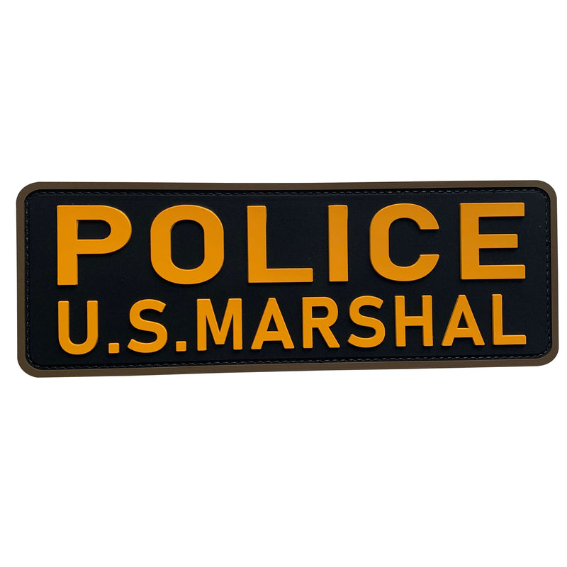 Load image into Gallery viewer, uuKen Large 8.5x3 inches US Marshals Deputy  Patch Hook Back for Tactical Vest Police Marshal Plate Carrier Back Panel
