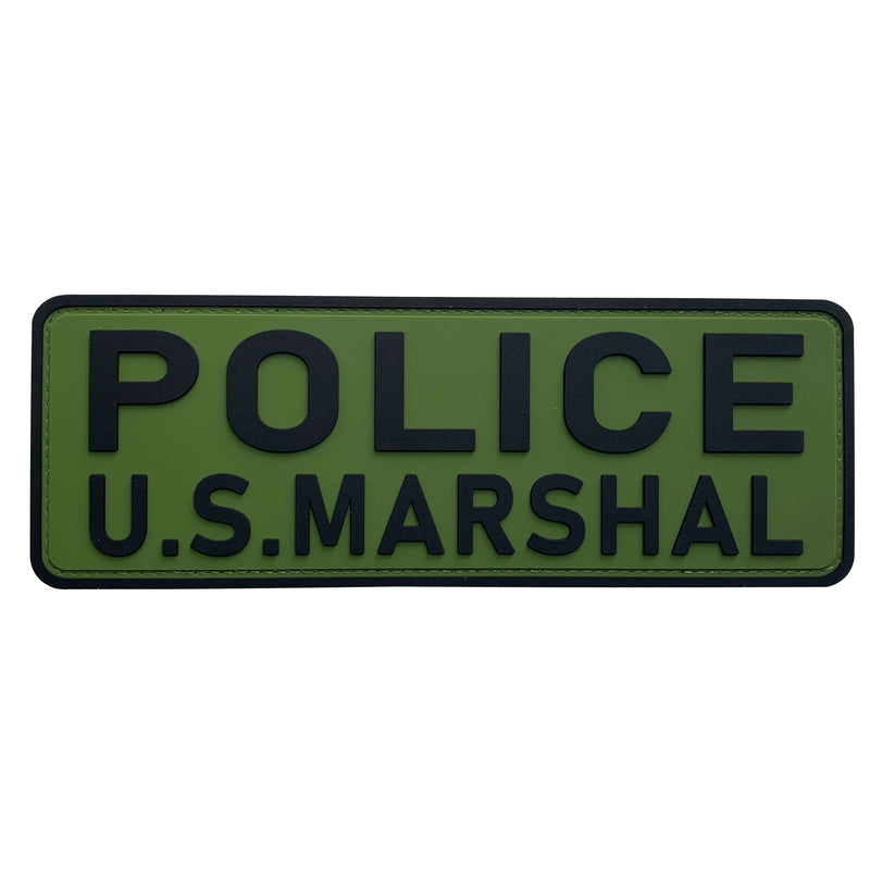 US Marshal Police F Task Force Emb Patch 4.75 X 11, 3X6 Hook On  Back/Od/White