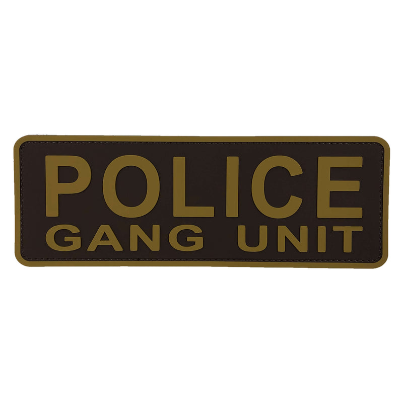 Load image into Gallery viewer, uuKen 8.5x3 inches Large PVC Rubber Police Gang Unit Patch SWAT for Tactical Vest Plate Carrier Uniforms Clothing
