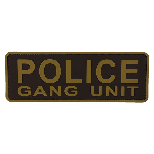 uuKen 8.5x3 inches Large PVC Rubber Police Gang Unit Patch SWAT for Tactical Vest Plate Carrier Uniforms Clothing