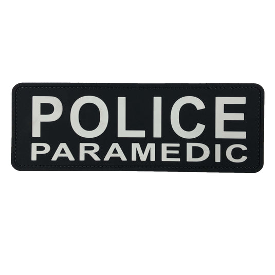 uuKen 8.5x3 inches Large PVC Rubber Police Paramedic Medic EMT EMS Patch for Tactical Vest Plate Carrier Uniform