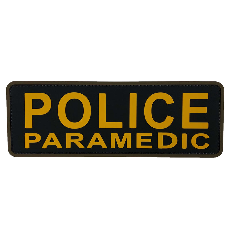 Load image into Gallery viewer, uuKen 8.5x3 inches Large PVC Rubber Police Paramedic Medic EMT EMS Patch for Tactical Vest Plate Carrier Uniform
