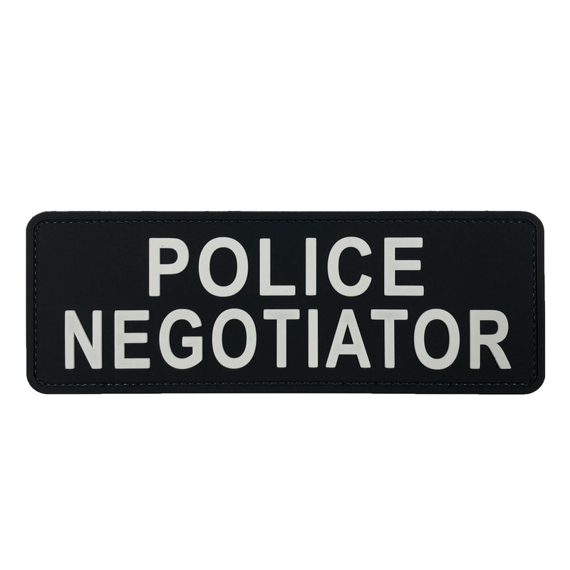 Load image into Gallery viewer, uuKen 8.5x3 inches Large PVC Rubber Police Negotiator Patch SWAT for Tactical Vest Plate Carrier Uniforms Clothing
