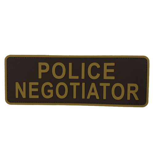 uuKen 8.5x3 inches Large PVC Rubber Police Negotiator Patch SWAT for Tactical Vest Plate Carrier Uniforms Clothing
