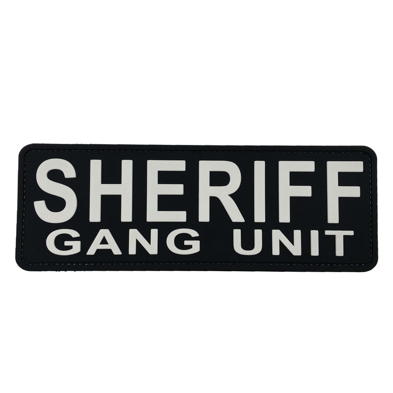 Load image into Gallery viewer, uuKen 8.5x3 inches Large PVC Sheriff Gang Unit Patch for Tactical Vest Plate Carrier Law Enforcement Vest Back Panel
