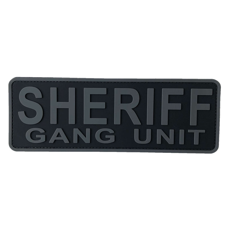 Load image into Gallery viewer, uuKen 8.5x3 inches Large PVC Sheriff Gang Unit Patch for Tactical Vest Plate Carrier Law Enforcement Vest Back Panel
