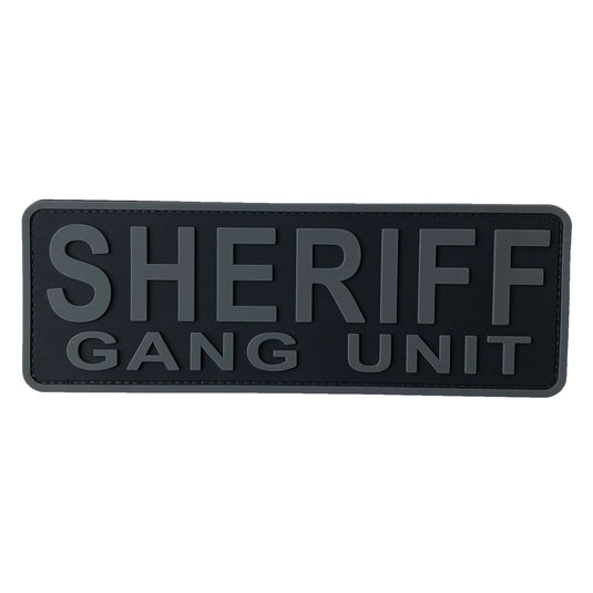 uuKen 8.5x3 inches Large PVC Sheriff Gang Unit Patch for Tactical Vest Plate Carrier Law Enforcement Vest Back Panel