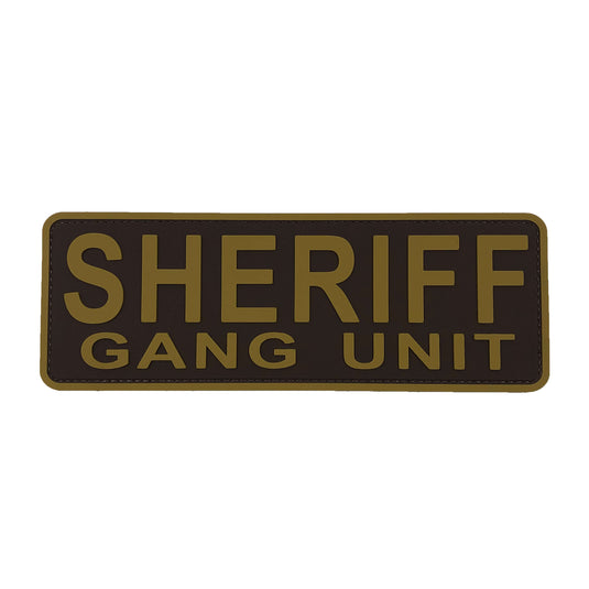 uuKen 8.5x3 inches Large PVC Sheriff Gang Unit Patch for Tactical Vest Plate Carrier Law Enforcement Vest Back Panel