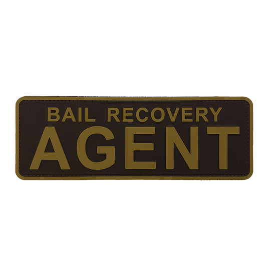 uuKen 8.5x3 inches Large Bail Recovery Agent Patch with Hook Backing for Enforcement Federal Special Division Agent Tactical Vest Plate Carrier Back Panel