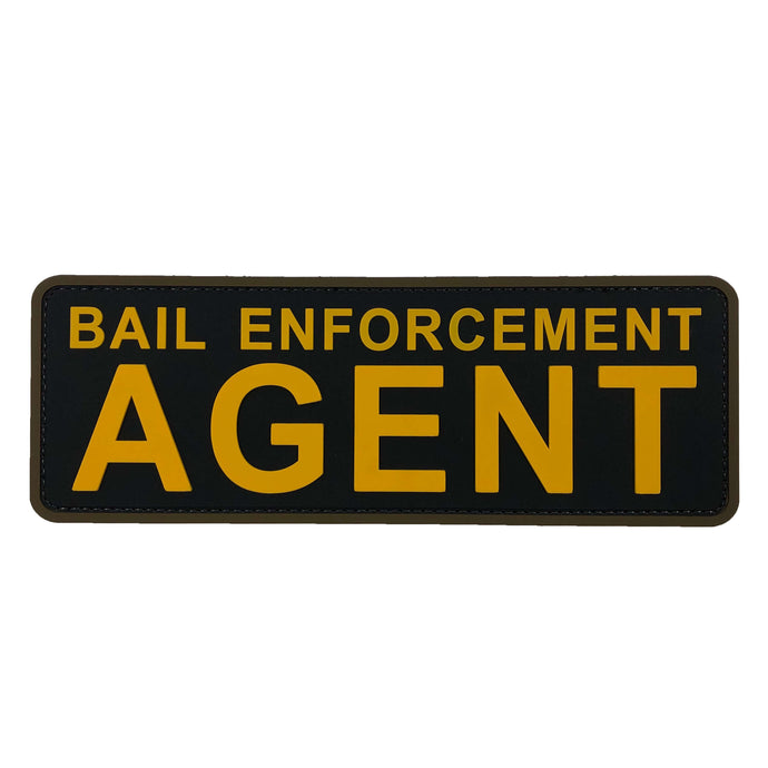 uuKen 8.5x3 inches Large Bail Enforcement Agent Patch with Hook Backing for Enforcement Federal Special Division Agent Tactical Vest Plate Carrier Back Panel