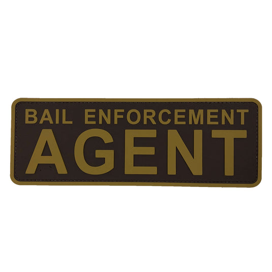 uuKen 8.5x3 inches Large Bail Enforcement Agent Patch with Hook Backing for Enforcement Federal Special Division Agent Tactical Vest Plate Carrier Back Panel