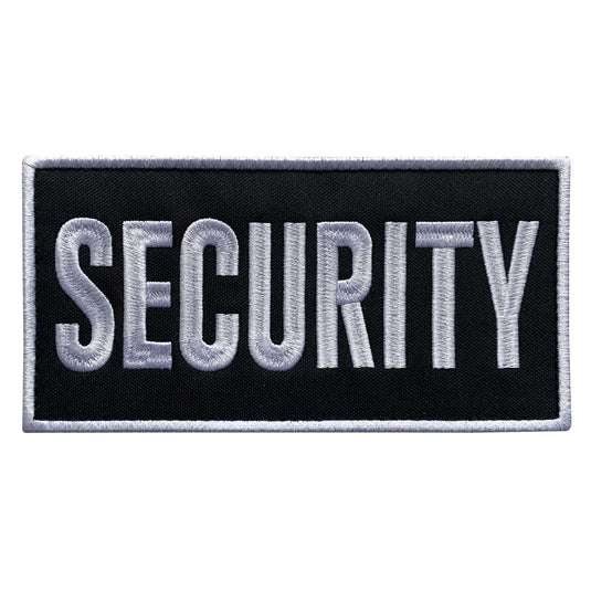 uuKen 6x3 inches Big Embroidered Security Morale Patch 3x6 inch with Hook Fastener Back for Tactical Vest Uniforms Clothing Plate Carrier Panel