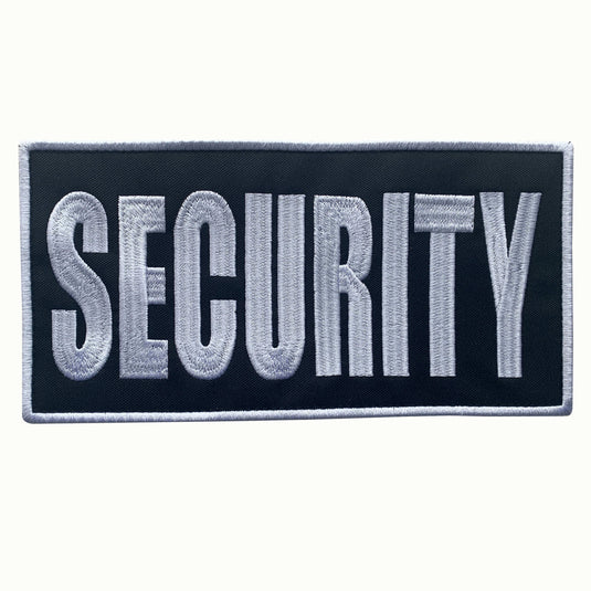uuKen 8x4 inch Large Embroidery Security Officer Patch 4x8 inch Hook Backing for Law Enforcement Security Vest Uniforms Plate Carrier Back Panel