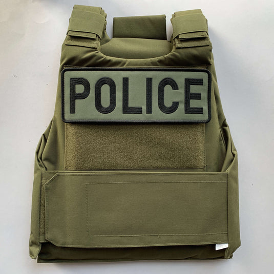uuKen 11x4 inches XL Large Embroidery Police Patch 4x11 inch for Military Police Tactical Vest Jacket Plate Carrier Body Amor Back Panel 