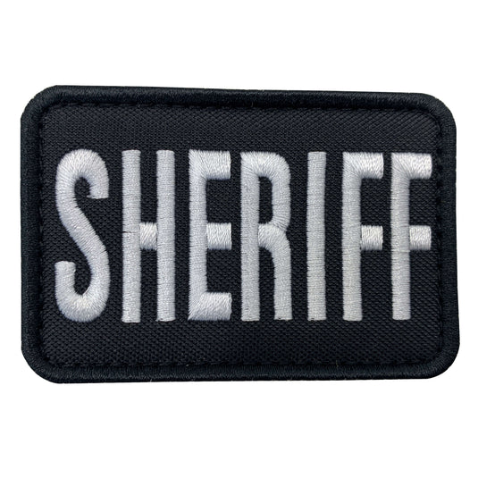 uuKen 3x2 inches Small Embroidery County Deputy Sheriff Patch Embroidered Cloth Fabric 2x3 inch for Sheriff Officer Department Tactical Cap Hat Jacket Uniform Clothing Plate Carrier Back Panel