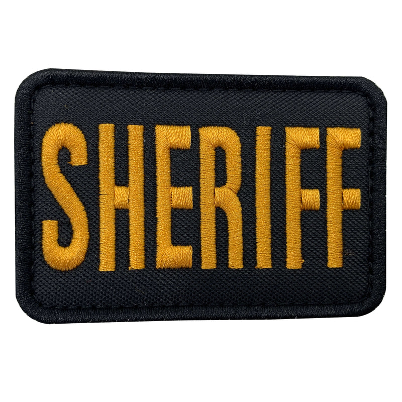 Load image into Gallery viewer, uuKen 3x2 inches Small Embroidery County Deputy Sheriff Patch Embroidered Cloth Fabric 2x3 inch for Sheriff Officer Department Tactical Cap Hat Jacket Uniform Clothing Plate Carrier Back Panel
