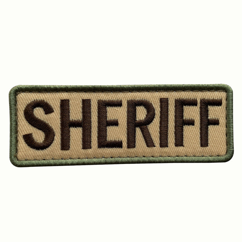 Load image into Gallery viewer, uuKen 4x1.4 inches Small Embroidery County Deputy Sheriff Patch Embroidered Cloth Fabric for Sheriff Officer Department Tactical Vest Jacket Arm Shoulder Uniform Clothing Plate Carrier Back Panel
