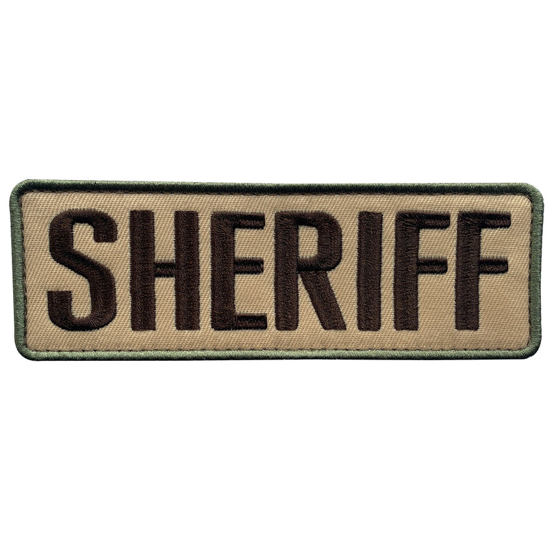 Load image into Gallery viewer, uuKen 6x2 inches Big Medium Embroidered County Deputy Sheriff Patch Embroidery Cloth Fabric 2x6 inch for Sheriff Officer Department Tactical Vest Jacket Uniform Clothing Plate Carrier Back Panel
