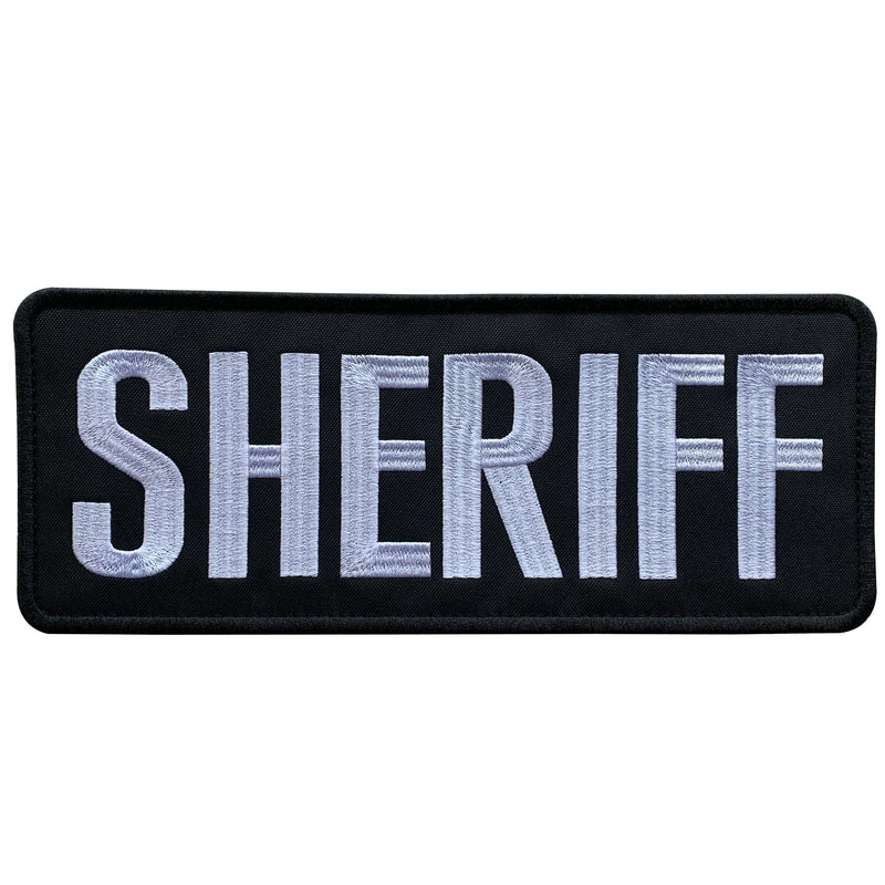 Load image into Gallery viewer, uuKen 10x4 inches Large Embroidery County Deputy Sheriff Dept Patch Embroidery Cloth Fabric 4x10 inch for Law Enforcement Police Sheriff Officer Department Tactical Vest Jacket Uniform Clothing Plate Carrier Back Panel
