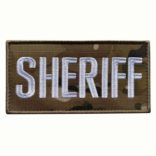 uuKen 6x3 inches Big  Medium Embroidery County Deputy Sheriff Officer Patch Embroidery Cloth Fabric 3x6 inch for Sheriff Dept Department Tactical Vest Jacket Uniform Clothing Plate Carrier Back Panel