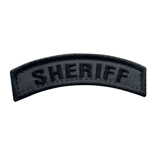 uuKen 8.5x2 cm Small Embroidery Fabric Cool Sheriff Tab Shoulder Airsoft Tactical Patch with Hook Fastener