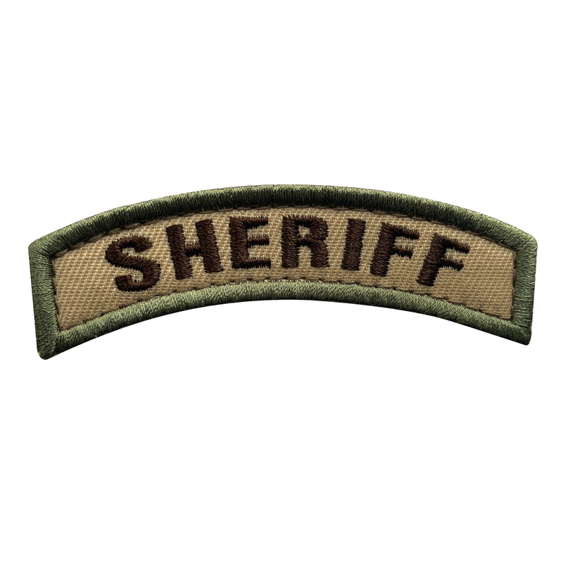 Load image into Gallery viewer, uuKen 8.5x2 cm Small Embroidery Fabric Cool Sheriff Tab Shoulder Airsoft Tactical Patch with Hook Fastener
