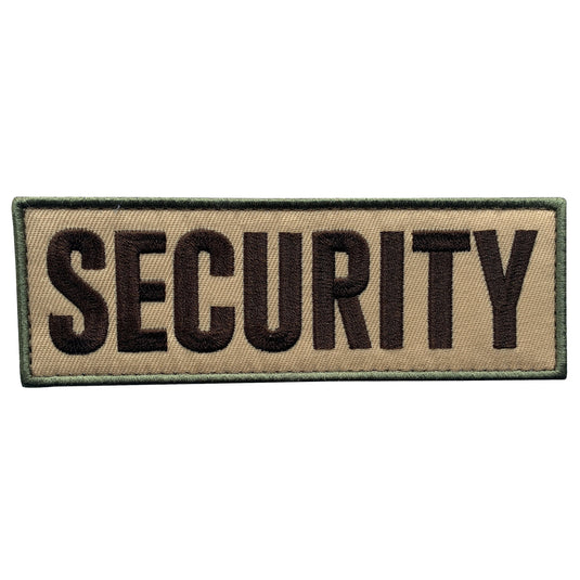 uuKen 6x3 inches Big Embroidered Security Morale Patch 3x6 inch with Hook  Fastener Back for Tactical Vest Uniforms Clothing Plate Carrier Panel
