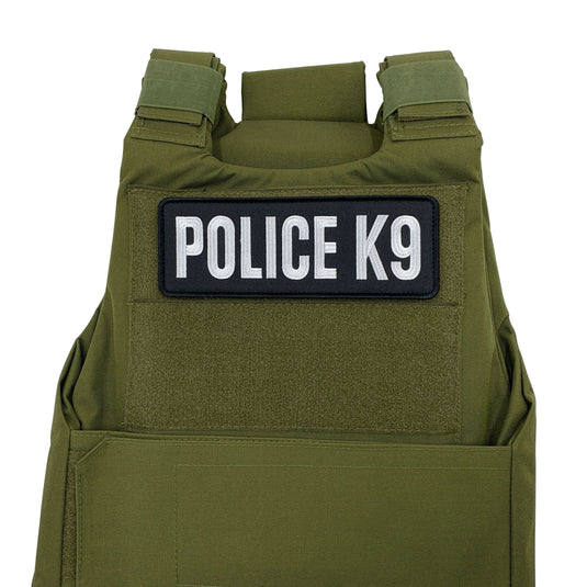 uuKen Large 8.5x3 inches Embroidery Fabric Military Tactical Police K9 Vest Patch with Hook Fastener Back for Tactical Vest Plate Carrier Enforcement