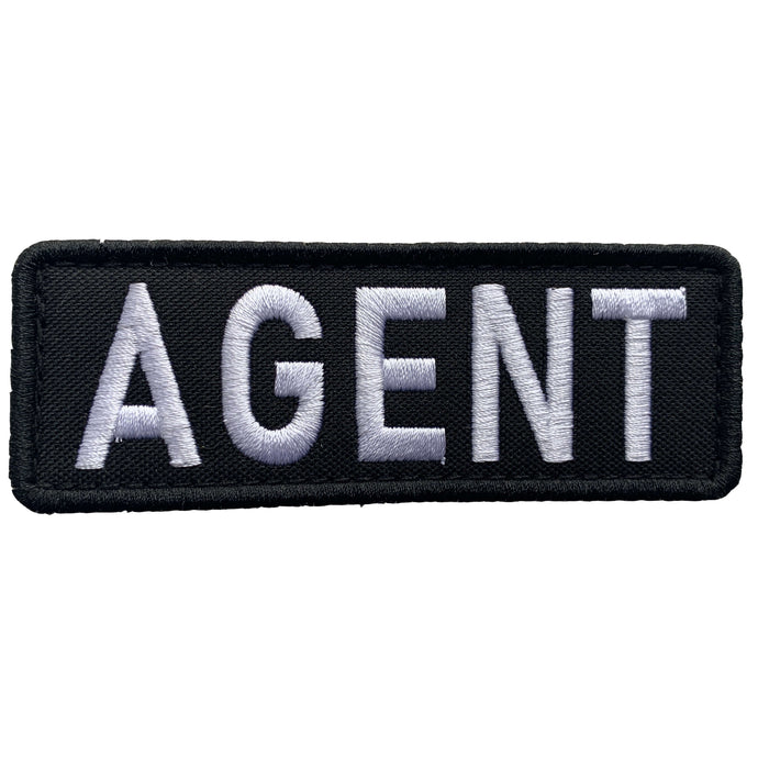 uuKen 4x1.4 inches Embroidered Agent Patch Tactical Morale with Hook Back for Bail Enforcement Recovery Vest Security Plate Carrier